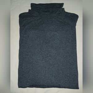 Men's Black Cotton Turtleneck Large
